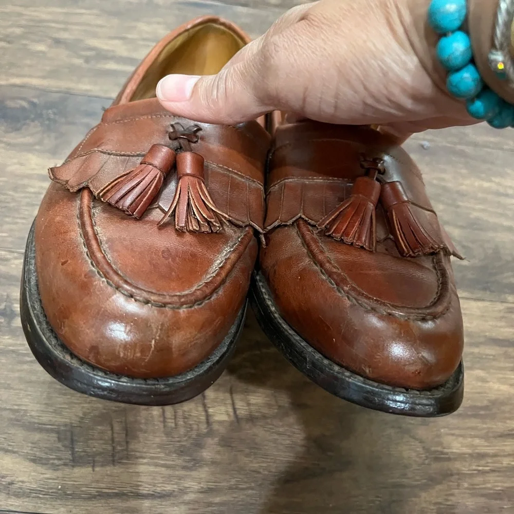 Allen Edmonds Tan‎ Leather Newport Tassel Loafers Sz. 10